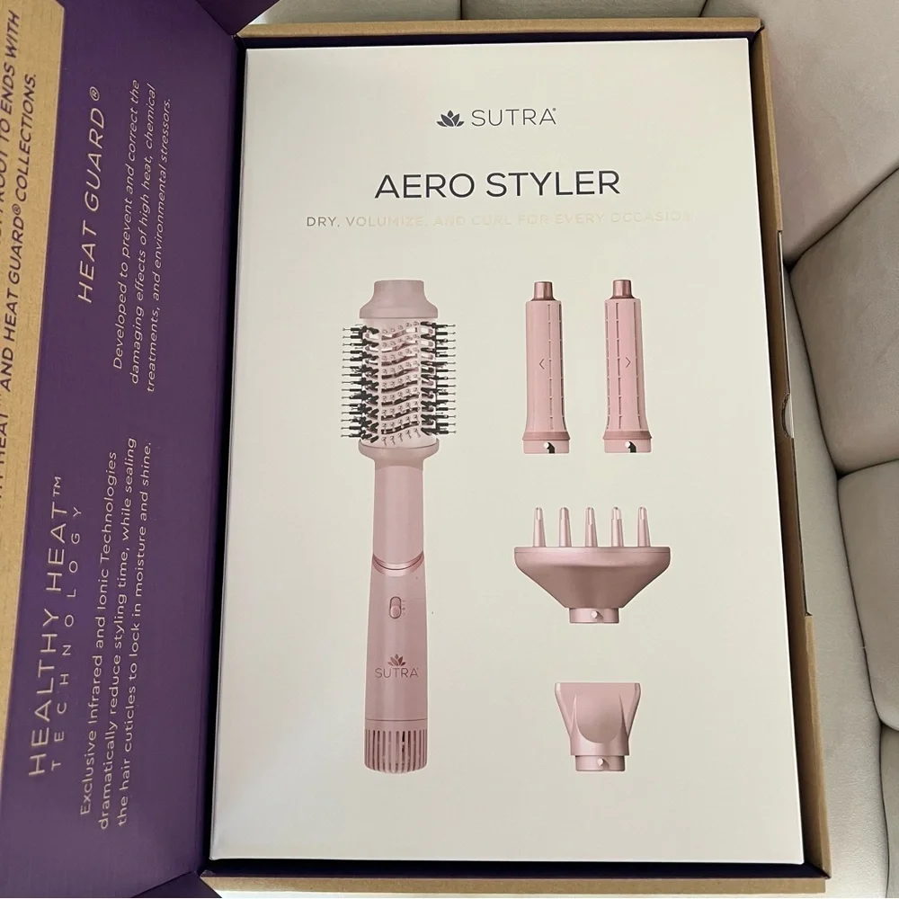 NWT Sutra Aero Styler Rose Gold Pro Blow Hair Dryer Brush Stylings Tool Holiday